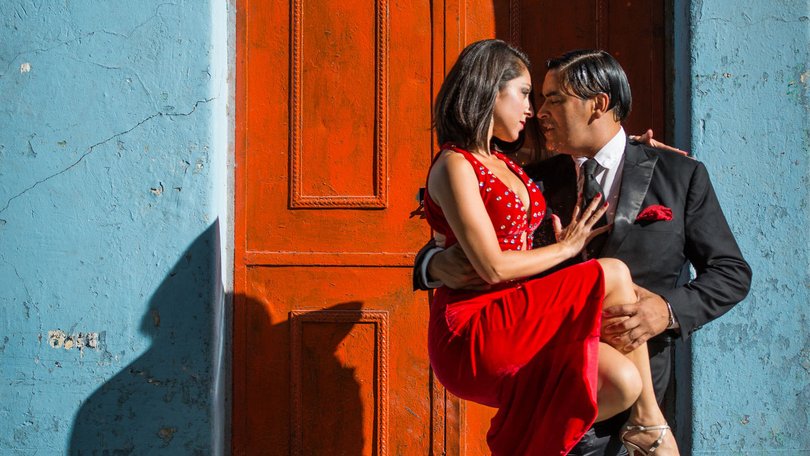 Argentine tango dancers in Buenos Aires.