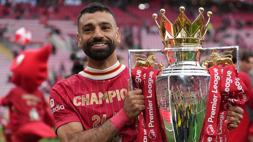 Mohamed Salah is leaving Liverpool after a goal- and trophy-laden nine years at the Anfield club. (AP PHOTO)