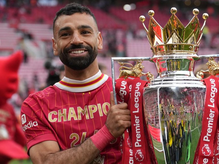 Mohamed Salah is leaving Liverpool after a goal- and trophy-laden nine years at the Anfield club. (AP PHOTO)