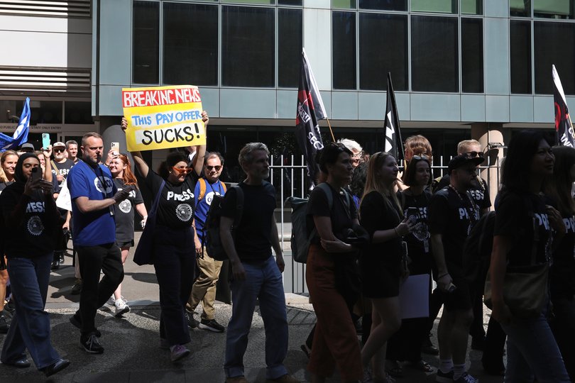 Australian Broadcasting Corporation staff walked off the job on Tuesday. 