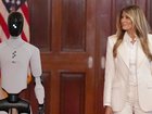 "Artificial intelligence will move from our mobile phones to humanoids" soon, Melania Trump says. (AP PHOTO)