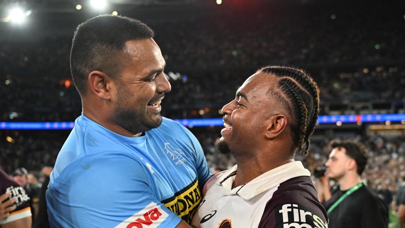 Te’o had plenty of support from the players after helping them win last year’s title. Picture: NRL Photos