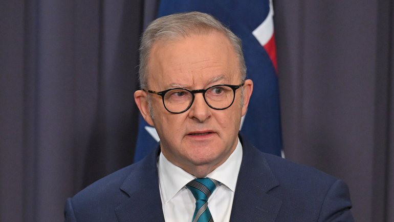 Prime Minister Anthony Albanese at a press conference at Parliament House in Canberra, Friday, March 27, 2026.