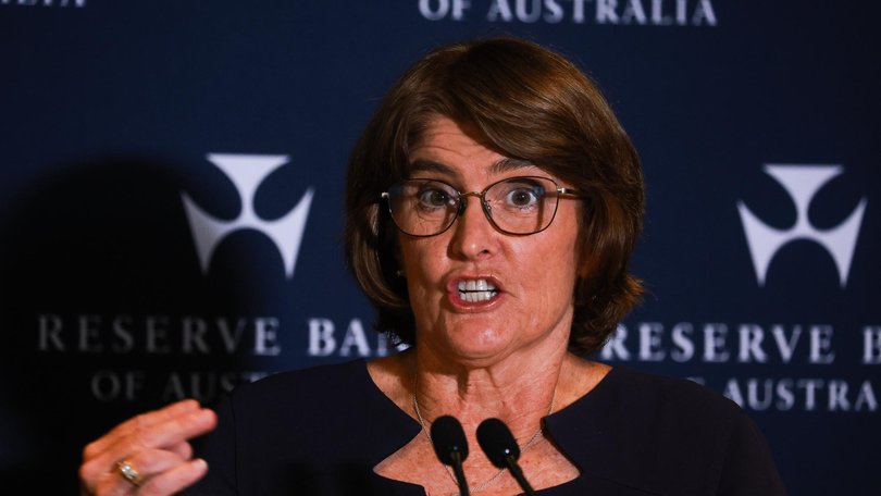 Reserve Bank governor Michele Bullock announced the monetary policy boards decision to lift rates. Picture: NewsWire / Gaye Gerard