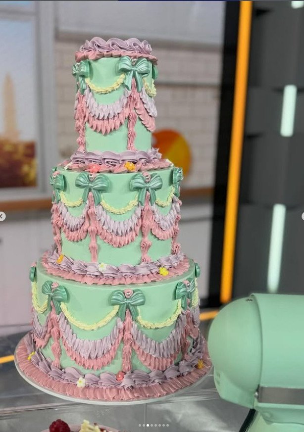 Fabulous piping using this retro silky Swiss meringue buttercream.