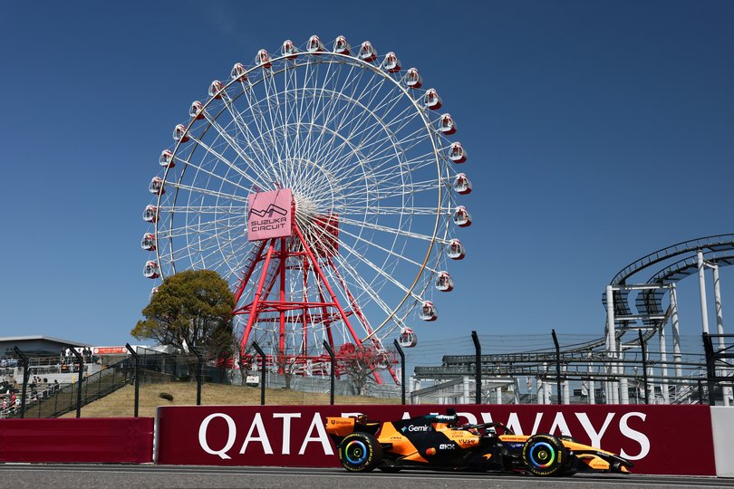Oscar Piastri of Australia driving.