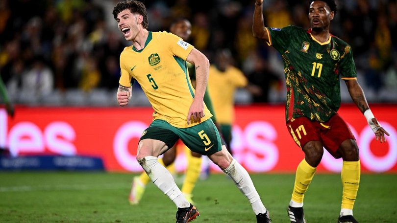 A late goal from Jordy Bos secured the Socceroos an unconvincing win over Cameroon in Sydney.