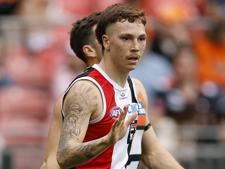 Lance Collard in action for the Saints last season.