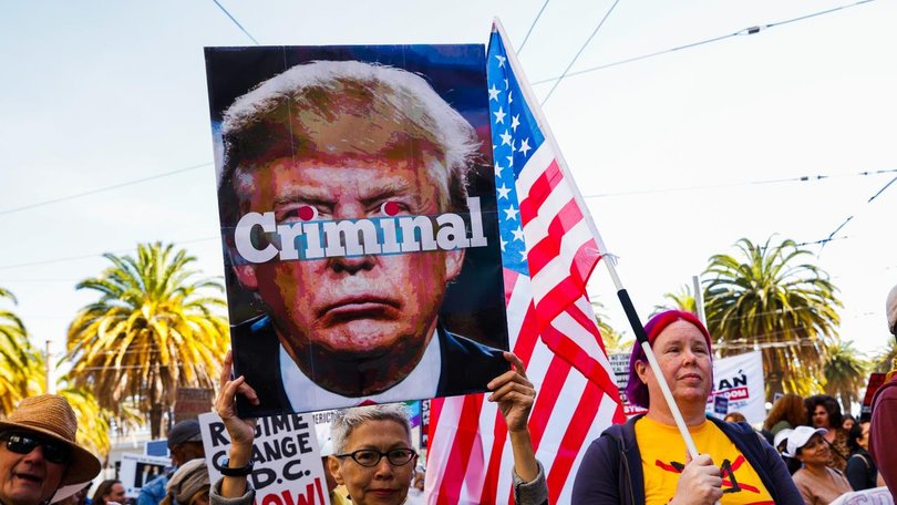 Millions have rallied in "No Kings" anti-Donald Trump protests in thousands of US cities. (AP PHOTO)
