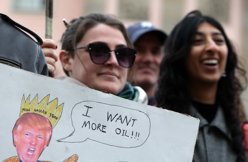 Protests against the Trump administration's actions and policies. (Photo by Adam Berry/Getty Images)
