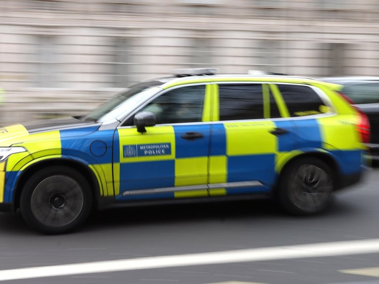A man has been arrested after a car hit and injured seven pedestrians in the UK city of Derby. 