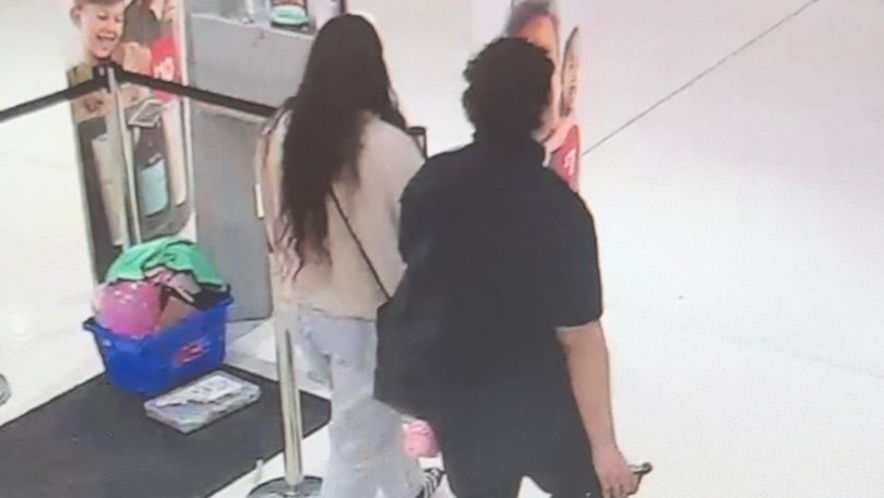 CCTV of Alina Kauffman picking up her brother Ernesto Salazar from his job at Kmart on the evening of September 1, 2023. They died about 20 minutes later. Picture: Supplied.