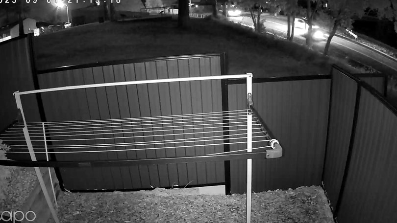 CCTV showing the Mercedes (at the top of the screen) crossing onto the wrong side of the road. Picture: Supplied.