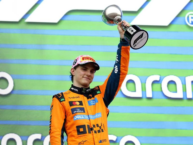 Oscar Piastri, back on the F1 podium, was delighted with his runner's-up spot at the Japanese GP. (EPA PHOTO)