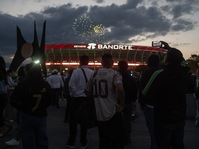 Mexico’s fans attend the International friendly Match between Mexico and Portugal, at Banorte Stadium.