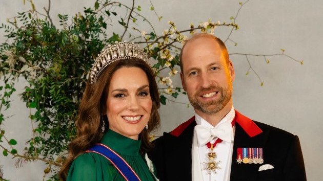 Prince William and Princess Kate attending the State Banquet.
