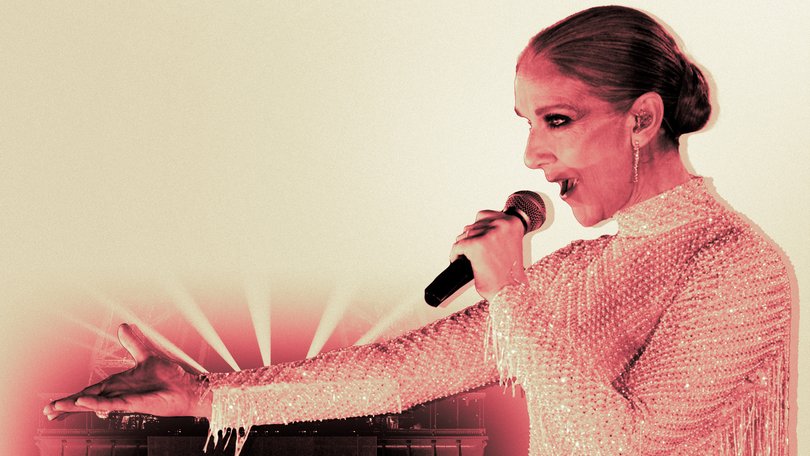 Celine Dion performing on the Eiffel Tower during the opening ceremony of the Paris 2024 Olympic Games. IOC
