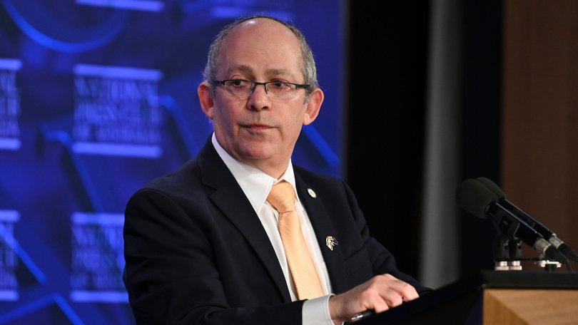 Ambassador of Israel to Australia Dr Hillel Newman, addresses the National Press Club.