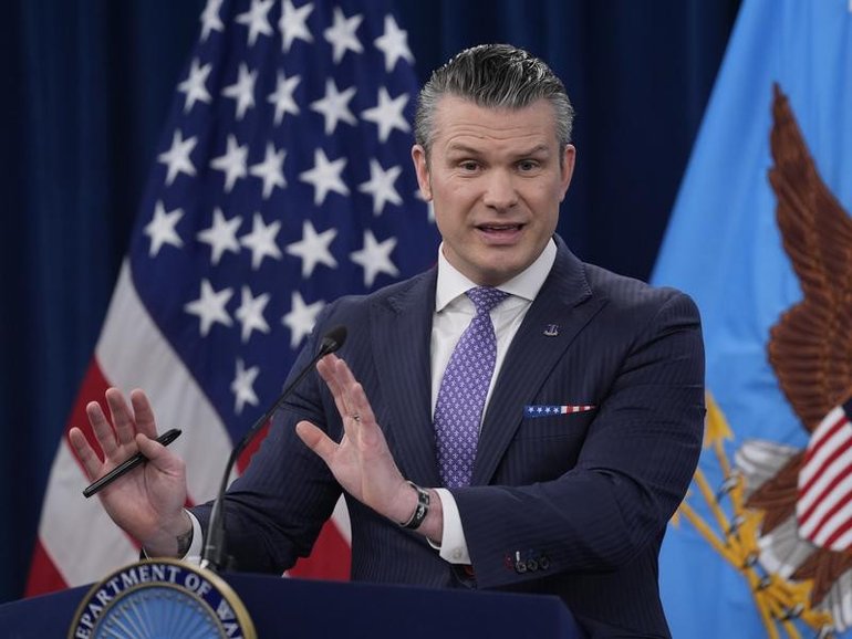 Defence Secretary Pete Hegseth says he visited US troops in the Middle East on the weekend.