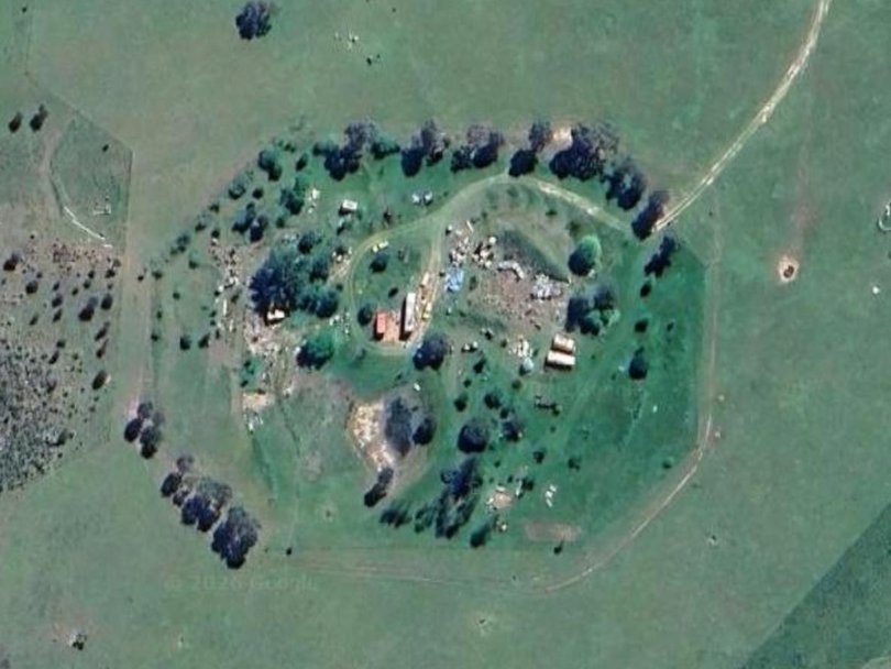 He was found in a hiding place about 150km from where he killed two officers. Picture: Google Maps