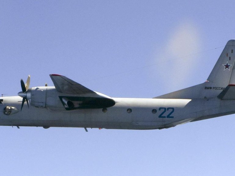 A Russian military plane has crashed into a cliff in Crimea, killing all 29 people on board. (EPA PHOTO)