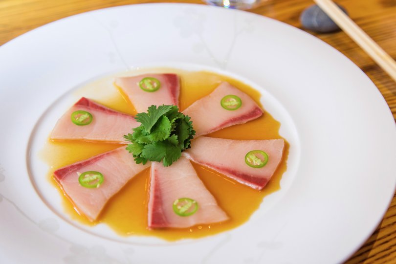 Hiramasa Yellowtail Sashimi with Jalapeno