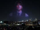 SEOUL, SOUTH KOREA - MARCH 20: Drones form a pattern in the shape of K-pop boy band BTS's member Jung Kook ahead of comeback concert of K-pop boy band BTS on March 20, 2026 in Seoul, South Korea. The free concert in Gwanghwamun Square will be the band's first performance in nearly four years and will be attended by 22,000 invited fans. (Photo by Chung Sung-Jun/Getty Images)