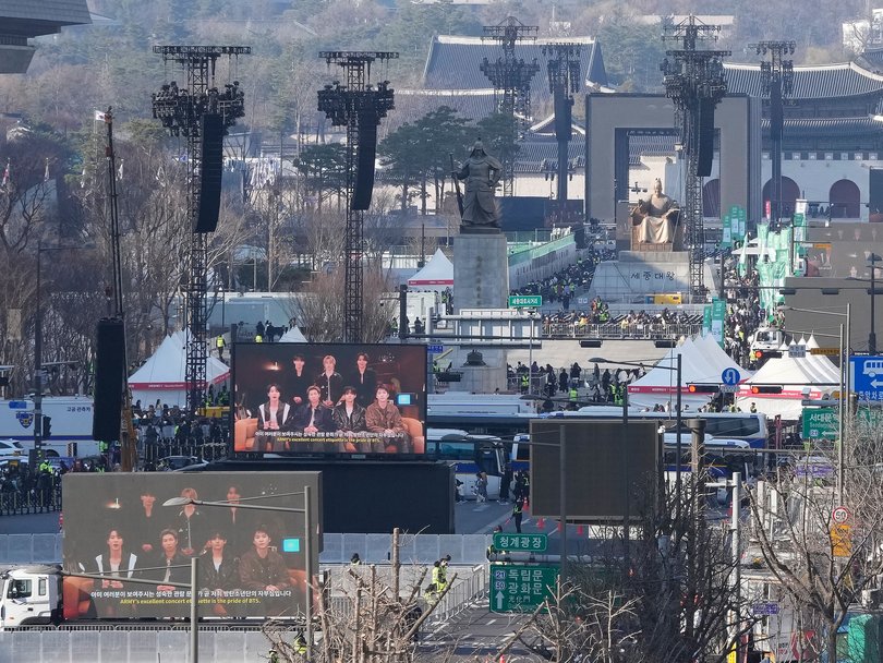 The venue for BTS’s comeback concert.