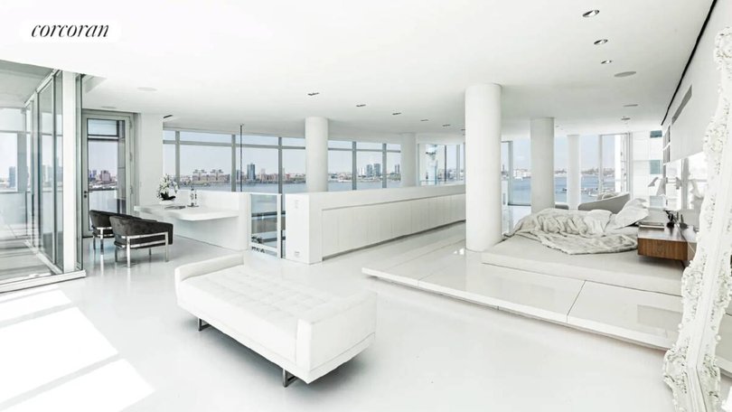 A giant main bedroom occupies the top floor. Pic: Corcoran.