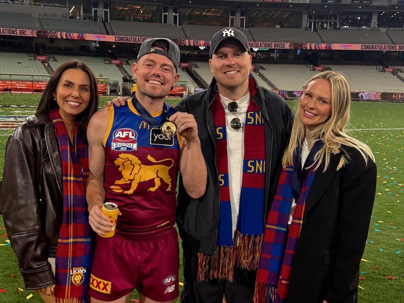 The Crosleys and the Neales in happier times.