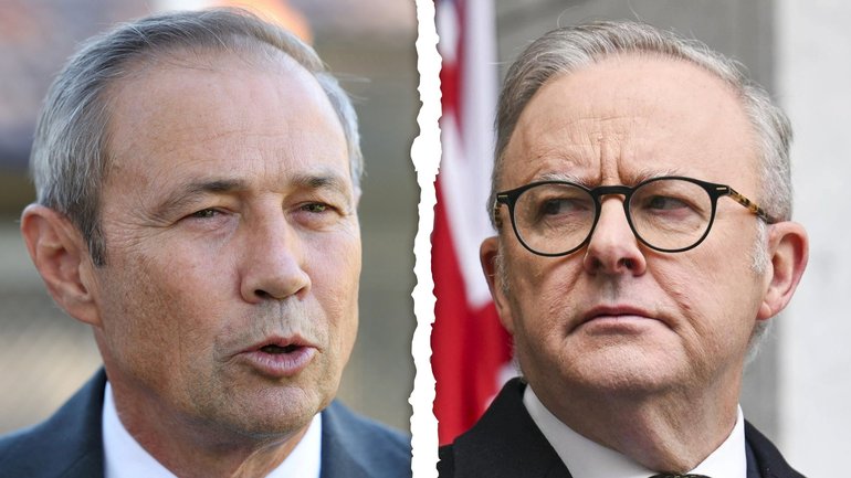 Roger Cook and Anthony Albanese.