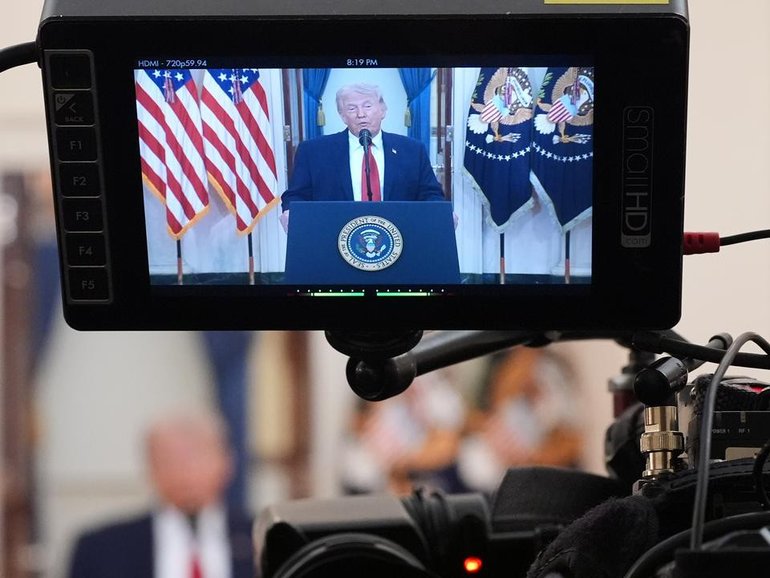 Donald Trump says the core strategic objectives of the war in Iran are nearing completion. (EPA PHOTO)