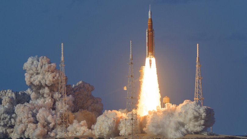 The Artemis II launch.