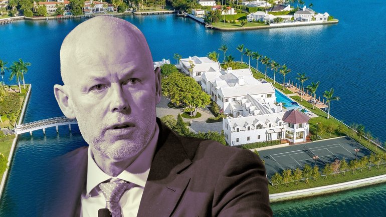 Aussie billionaire Mike Dorrell owns a mansion on a private island in Florida.