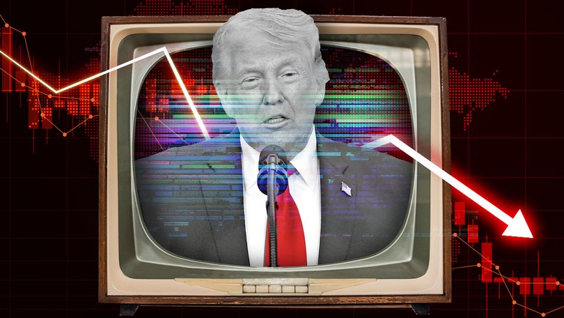 Australian shares turned lower and oil jumped on Thursday lunchtime after US President Trump warned its war on Iran will last another two to three weeks.