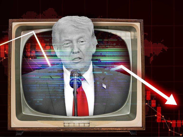 Australian shares turned lower and oil jumped on Thursday lunchtime after US President Trump warned its war on Iran will last another two to three weeks.