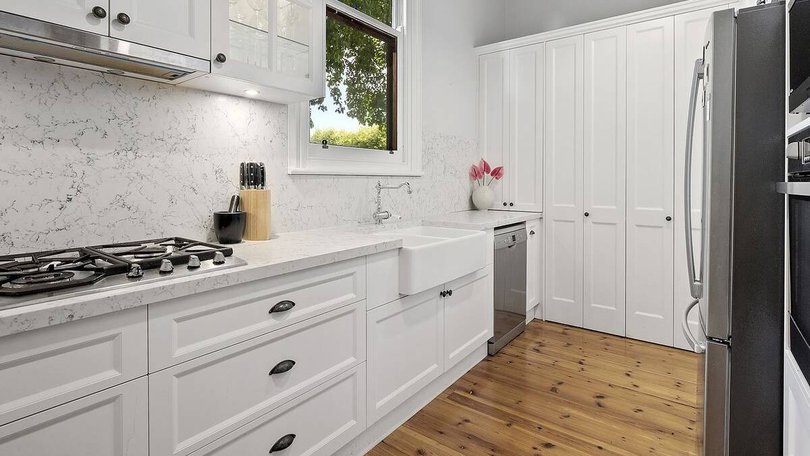 The modern galley-style kitchen. Pic: Buxton.