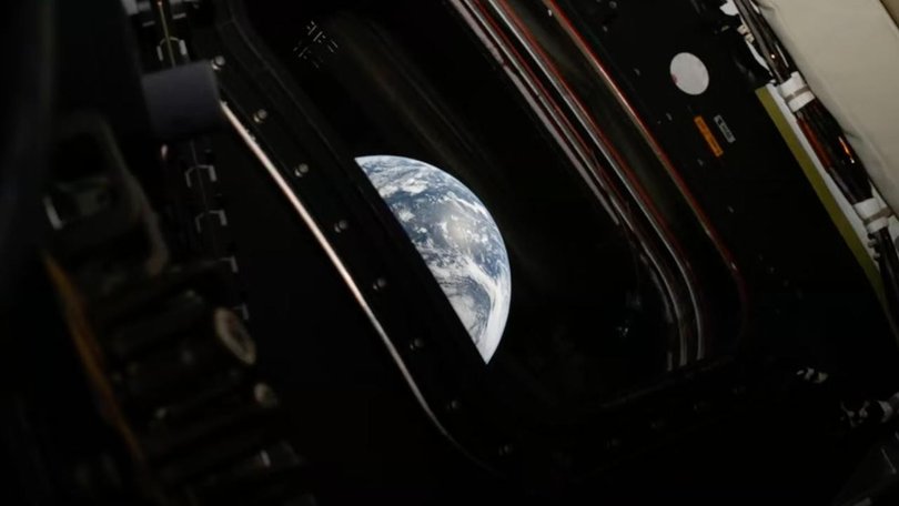 Artemis II astronaut commander Reid Wiseman took a picture of the earth from the Orion capsule. (AP PHOTO)
