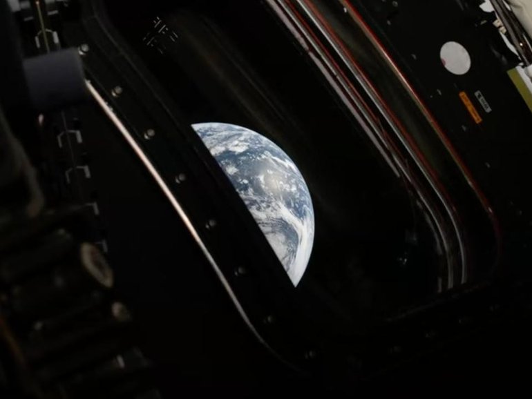 Artemis II astronaut commander Reid Wiseman took a picture of the earth from the Orion capsule. (AP PHOTO)