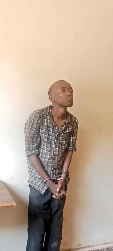Okello Christopher Onyum, 39, was arrested at the scene