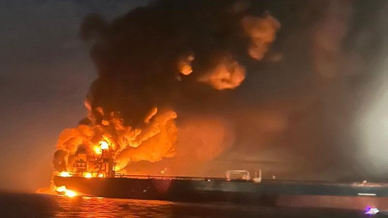 Iran attacked a Kuwait-flagged crude oil tanker off Dubai.