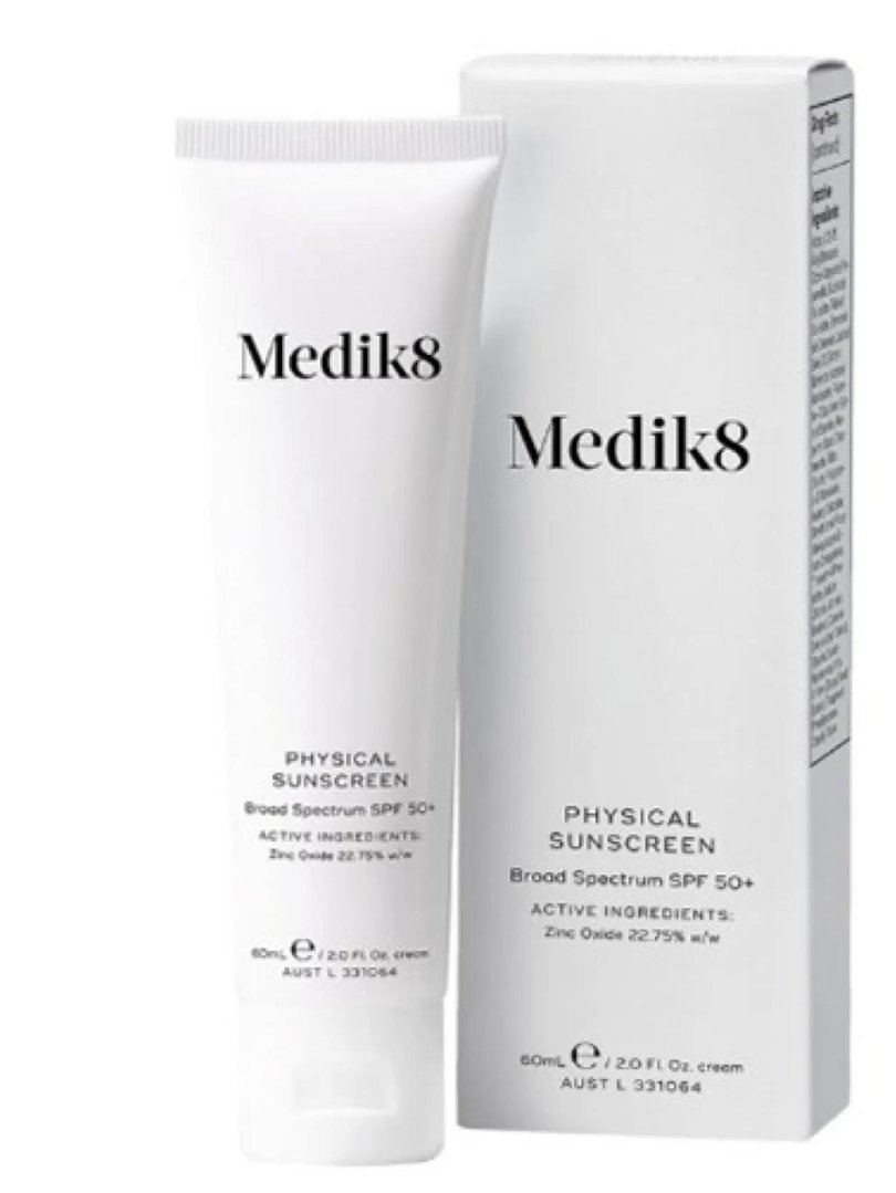 Medik8’s Physical Sunscreen SPF50+ 60mL and the 60mL Professional have been recalled. Picture: Supplied