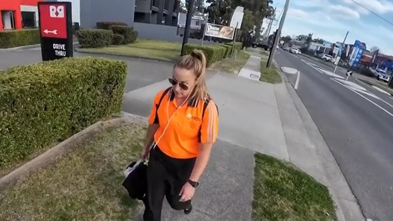 Keli Lane was granted a special supervised day release prison to support Mr Cogan in court.. Picture: 7 News