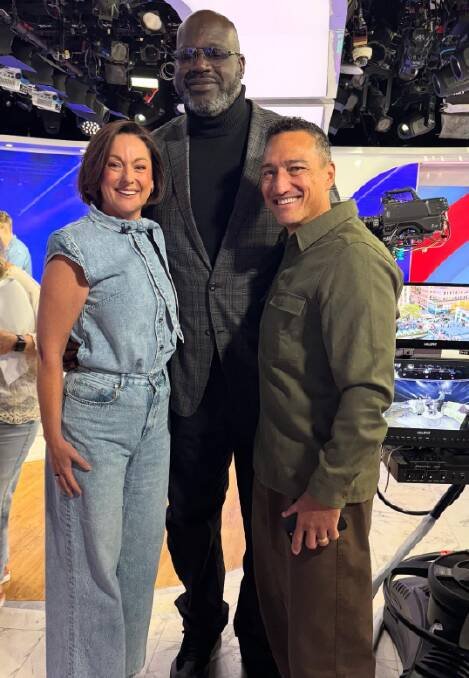 Celeste Barber and Api Robin with Shaquille O'Neal last year. Picture Instagram