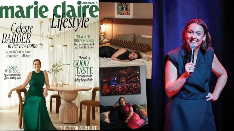 Celeste Barber unveils her new Gold Coast pad in the latest Marie Claire Australia Lifestyle. Pictures Julie Adams/Marie Claire/Instagram/Facebook