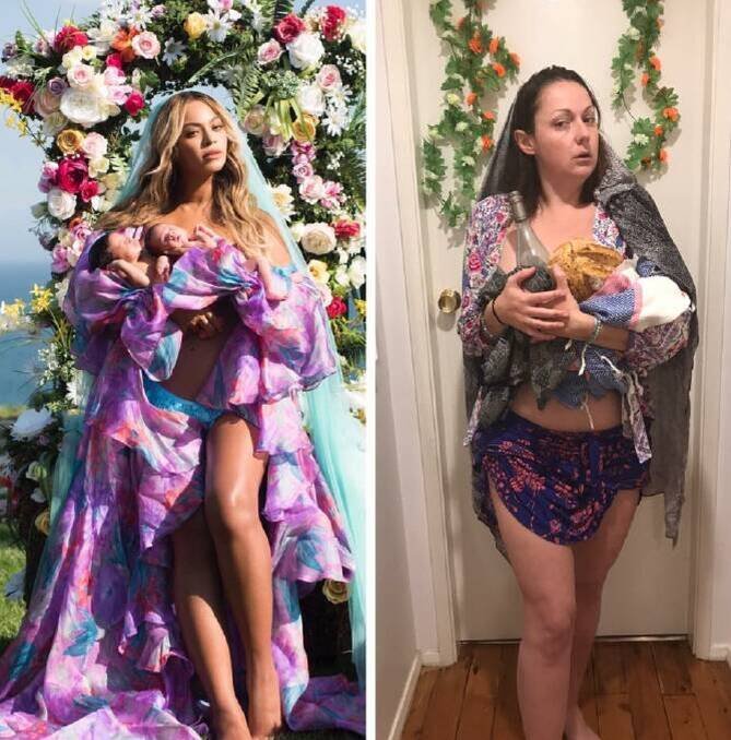 Celeste Barber's parody of pop singer Beyonce. Picture Instagram