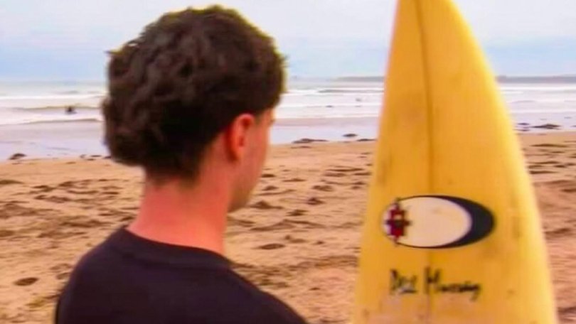 Oliver Tokic-Bensley was surfing alone at Middleton Beach when he says a shark grabbed his foot. Photo: Supplied