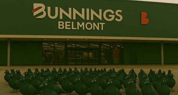 AI-generated image of Bunnings Belmont.