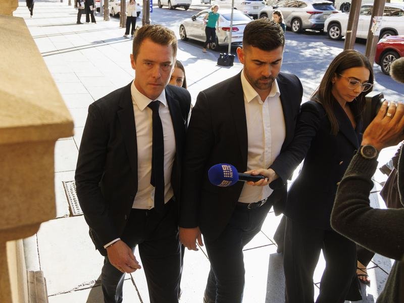 Olympic cyclist Rohan Dennis (left) heads to court to hear his fate.