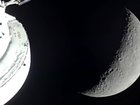 NASA Artemis mission. Views as the mission passes by the moon on Tuesday morning 